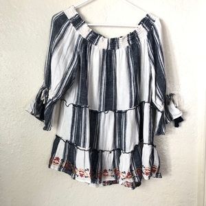 KNOX Rose | off the shoulder embroider tunic